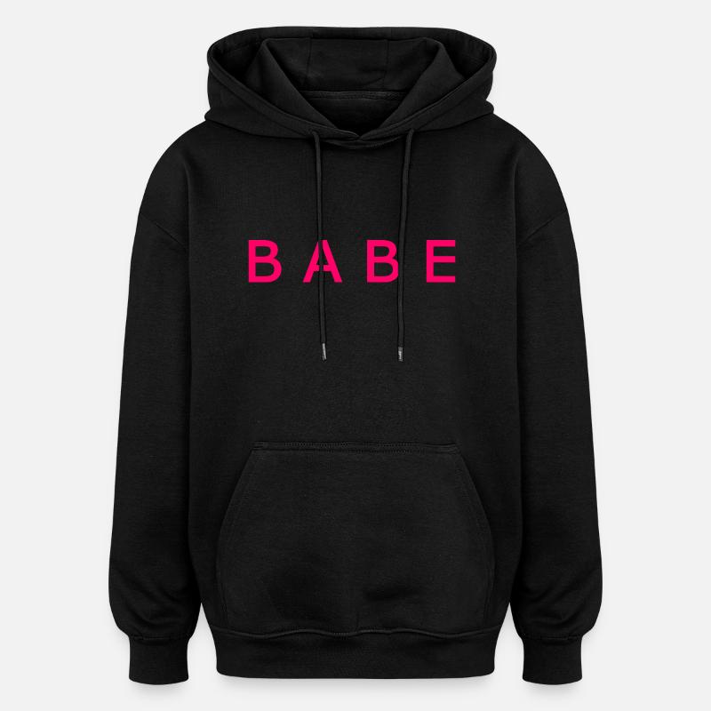 Babe - Sweat à capuche oversize unisexe - noir