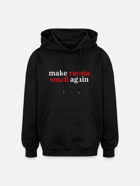 make russia small again - Oversized Unisex Hoodie - Schwarz