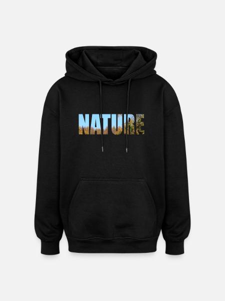 Nature - Oversized Unisex Hoodie - black