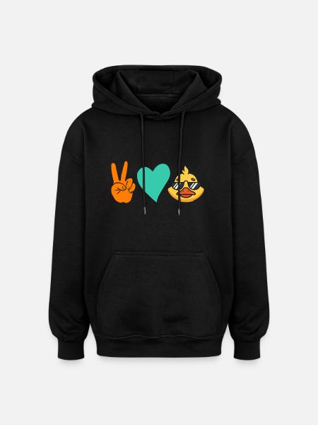 Ducks - Oversized Unisex Hoodie - black