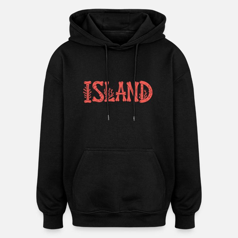 IST EIN LAND - Oversized Unisex Hoodie - Schwarz