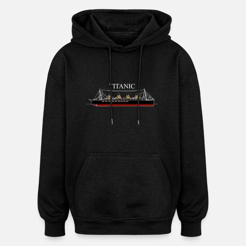 Titanisch - Oversized Unisex Hoodie - Schwarz