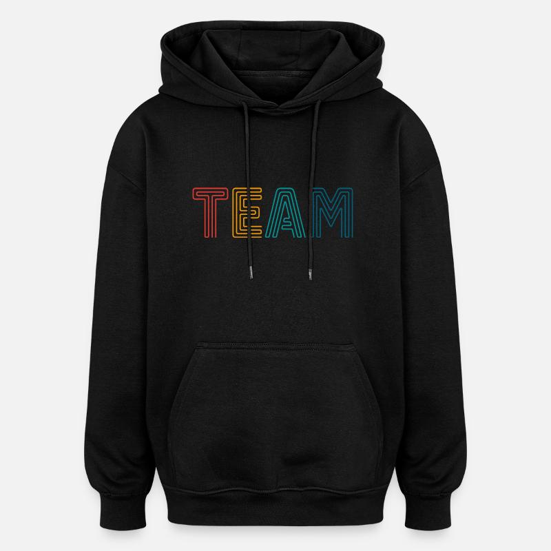 Team - Oversized Unisex Hoodie - black