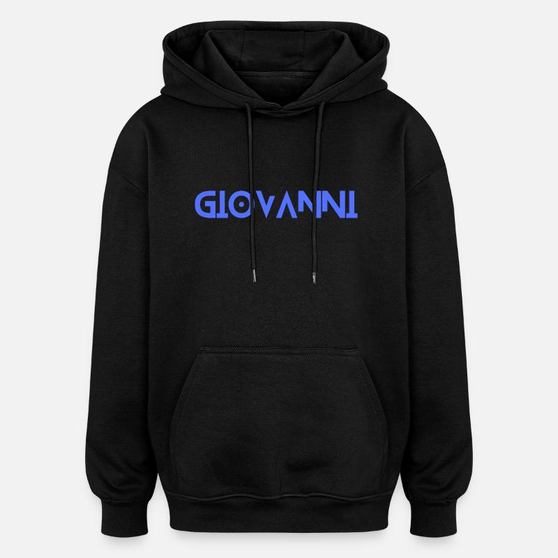 Giovanni - Sweat à capuche oversize unisexe - noir