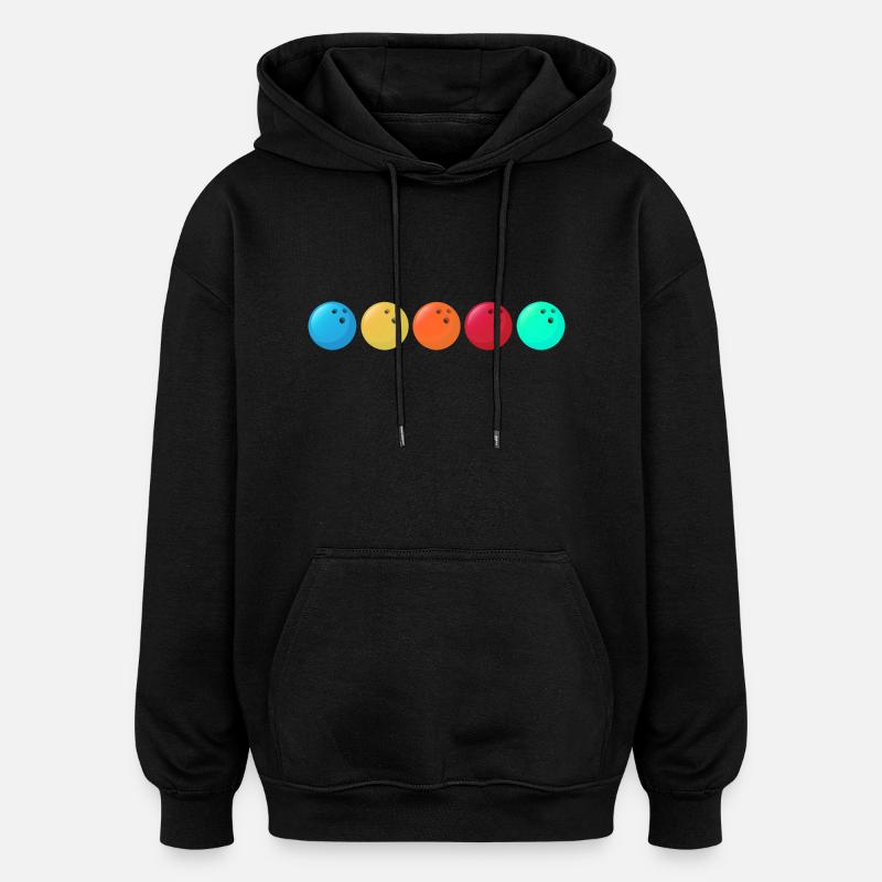 bowling bowlingteamkleidung strike bowlingbahn - Oversized Unisex Hoodie - Schwarz