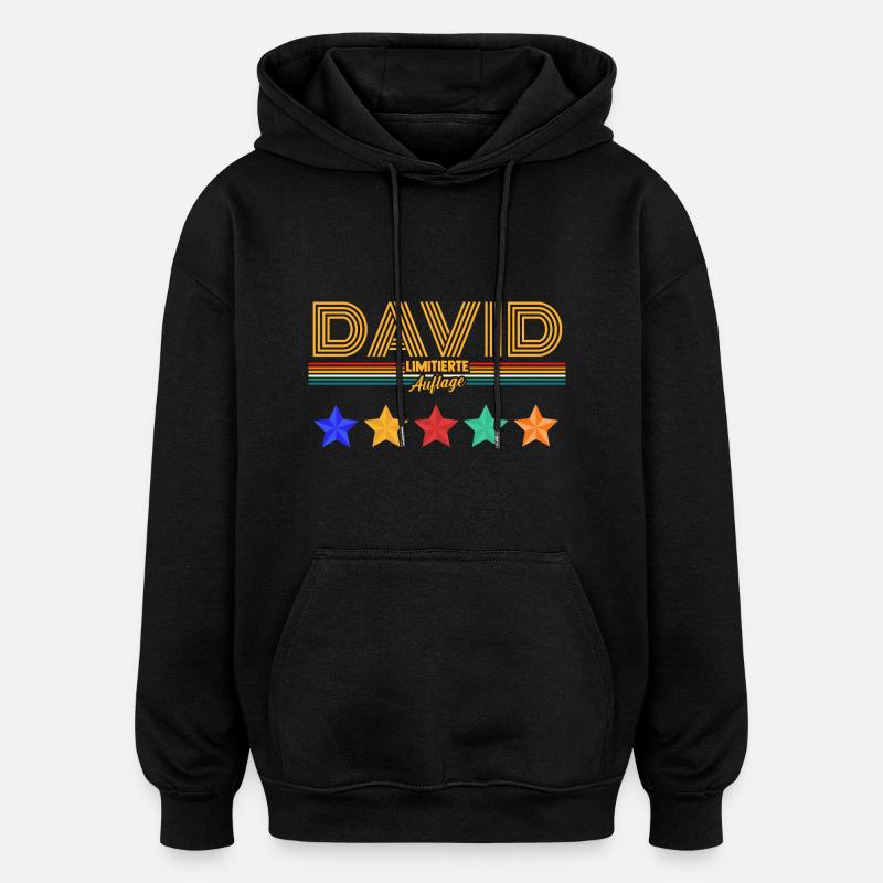 David - Oversized Unisex Hoodie - black