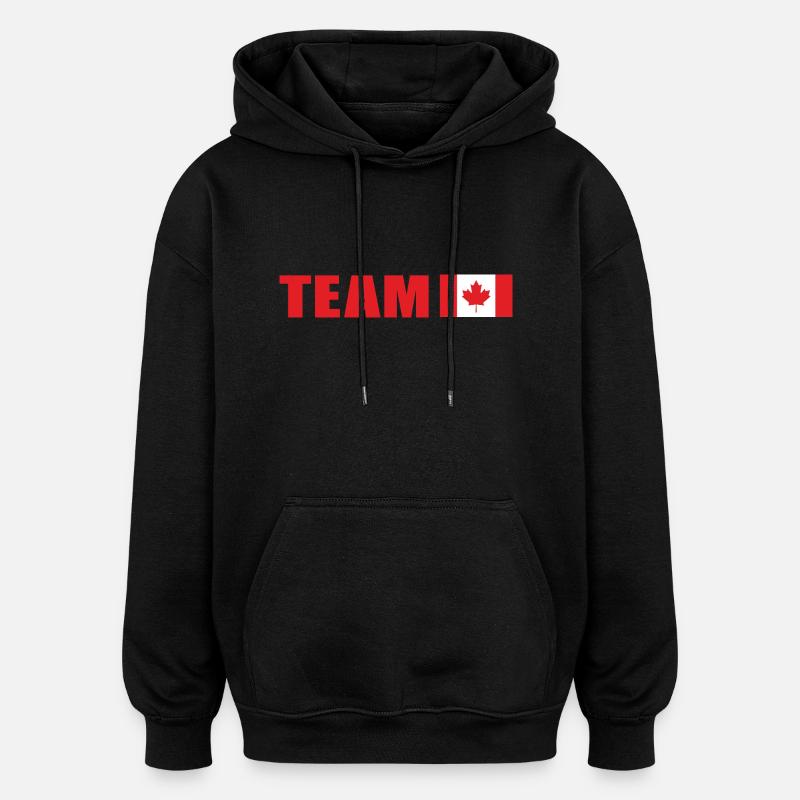 Support Team Canada - Oversized Unisex Hoodie - black