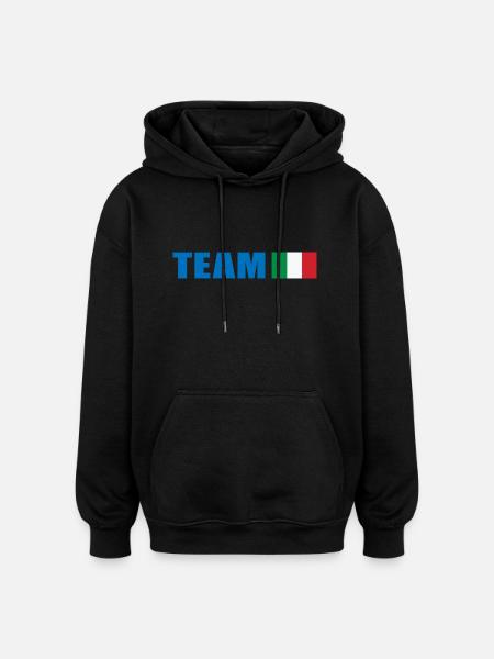 Support-Team Italien - Oversized Unisex Hoodie - Schwarz