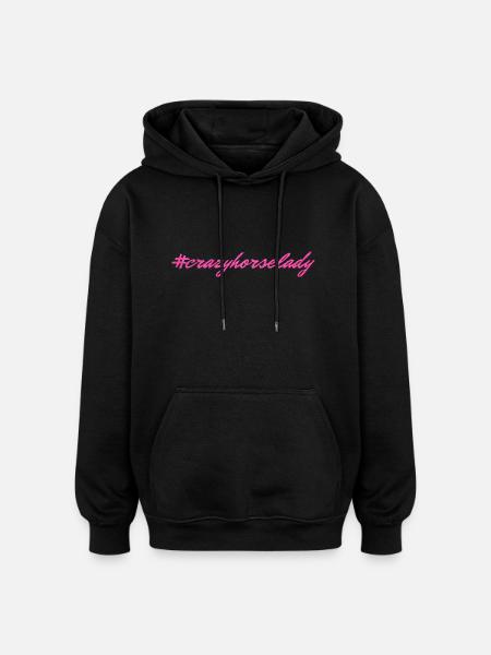 crazy horse lady - Oversized Unisex Hoodie - black