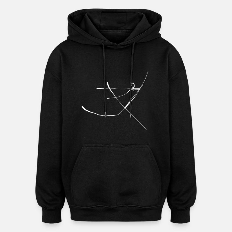 abstract - Oversized Unisex Hoodie - black