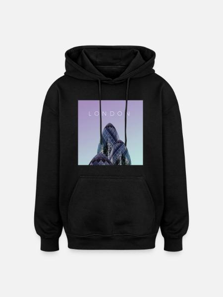 London poster - Oversized Unisex Hoodie - black