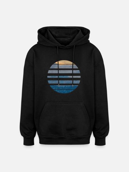 Broken circle - Oversized Unisex Hoodie - black