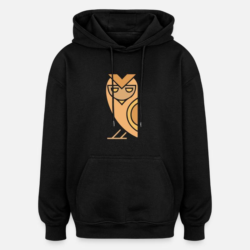 Ägyptische Eule - Oversized Unisex Hoodie - Schwarz