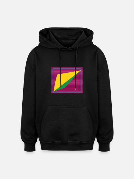 Retro form - Oversized Unisex Hoodie - black