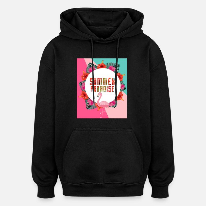 Paradis d'été - Sweat à capuche oversize unisexe - noir