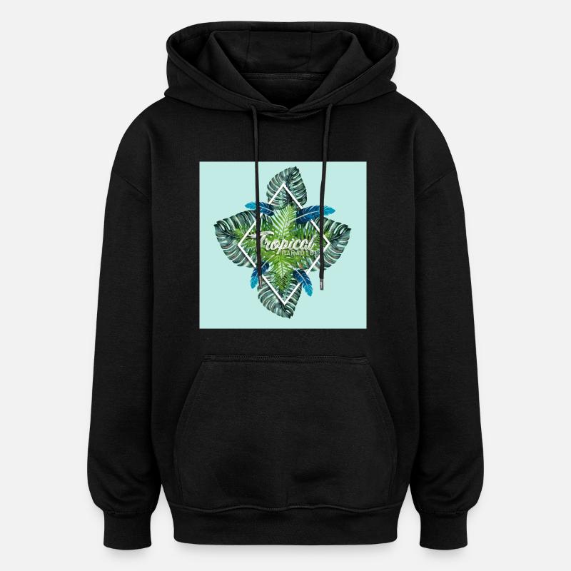 Summer - tropical summer paradise - Oversized Unisex Hoodie - black