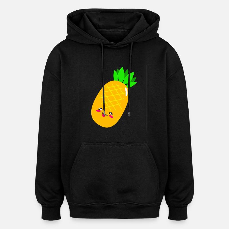 ananas - Sweat à capuche oversize unisexe - noir