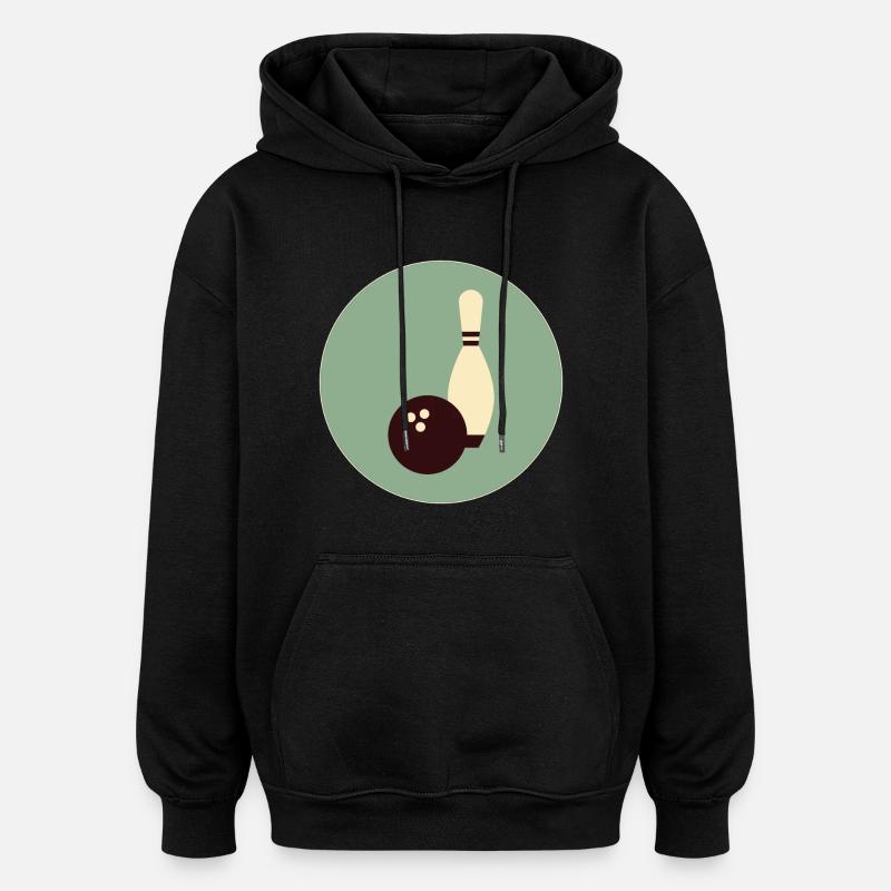 STRIKE -Bowling Star - Sweat à capuche oversize unisexe - noir
