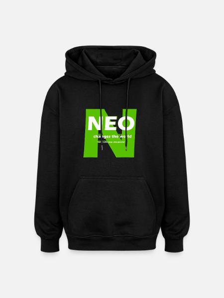 Neo changes the world - Oversized Unisex Hoodie - black