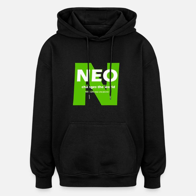 Neo changes the world - Oversized Unisex Hoodie - black