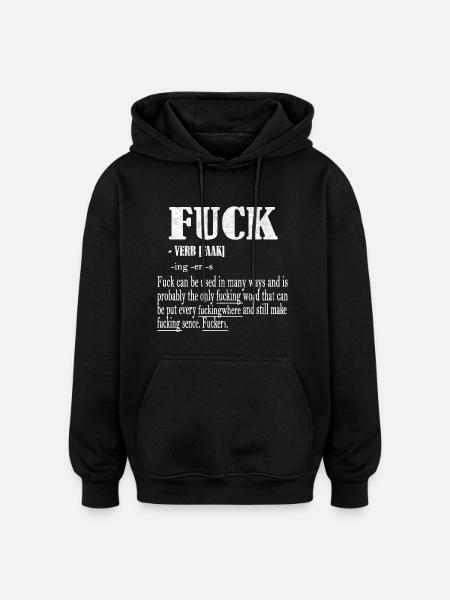 lustige Sprueche Sarkasmus Satire Witze Spruch - Oversized Unisex Hoodie - Schwarz