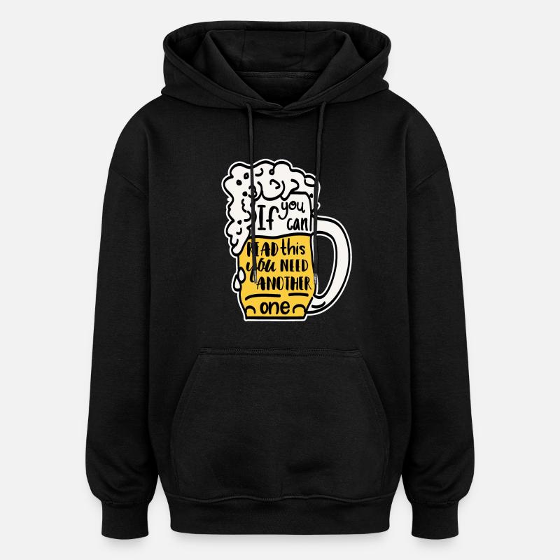 Witziger Biertrinker Bierkrug Geschenk - Oversized Unisex Hoodie - Schwarz