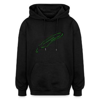 Gurke - Oversized Unisex Hoodie - Schwarz - Vorne - Noah (186cm)