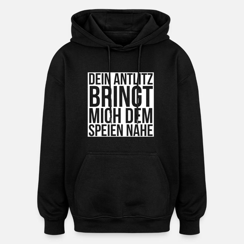 Votre visage - Sweat à capuche oversize unisexe - noir