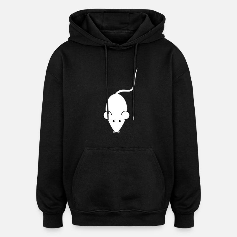 Souris - Sweat à capuche oversize unisexe - noir