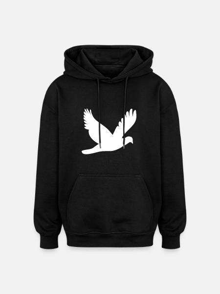Dove - Oversized Unisex Hoodie - black