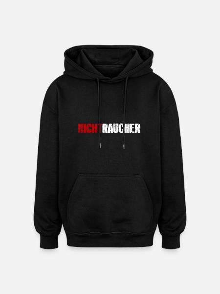 non-smoker - Oversized Unisex Hoodie - black