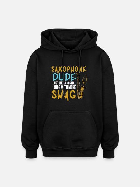 Saxophon Kumpel - Oversized Unisex Hoodie - Schwarz