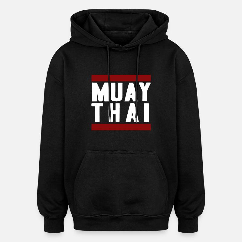 Muay Thai - Sweat à capuche oversize unisexe - noir