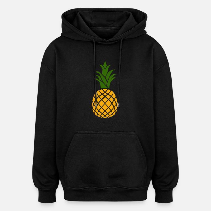 ananas - Sweat à capuche oversize unisexe - noir