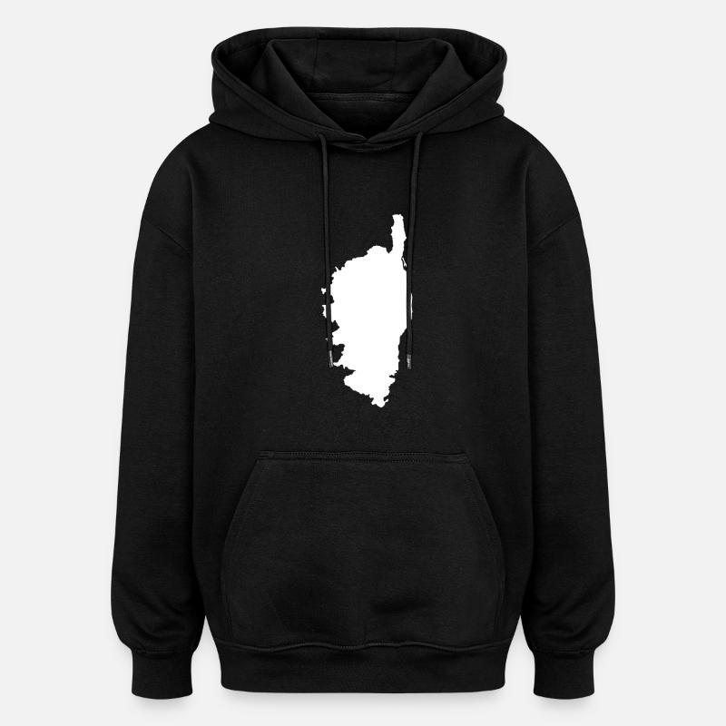 Korsika - Oversized Unisex Hoodie - Schwarz