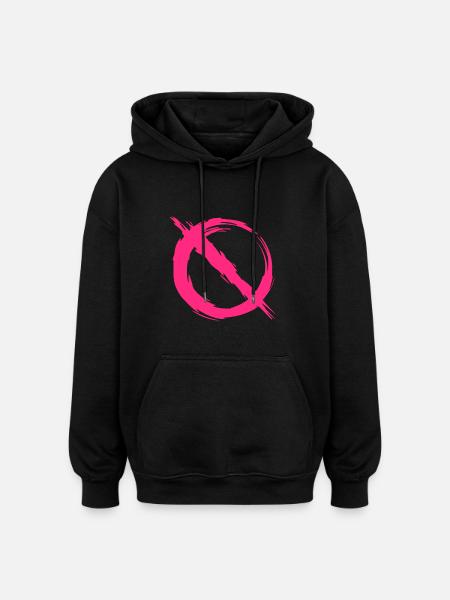 Interdiction interdite - Sweat à capuche oversize unisexe - noir
