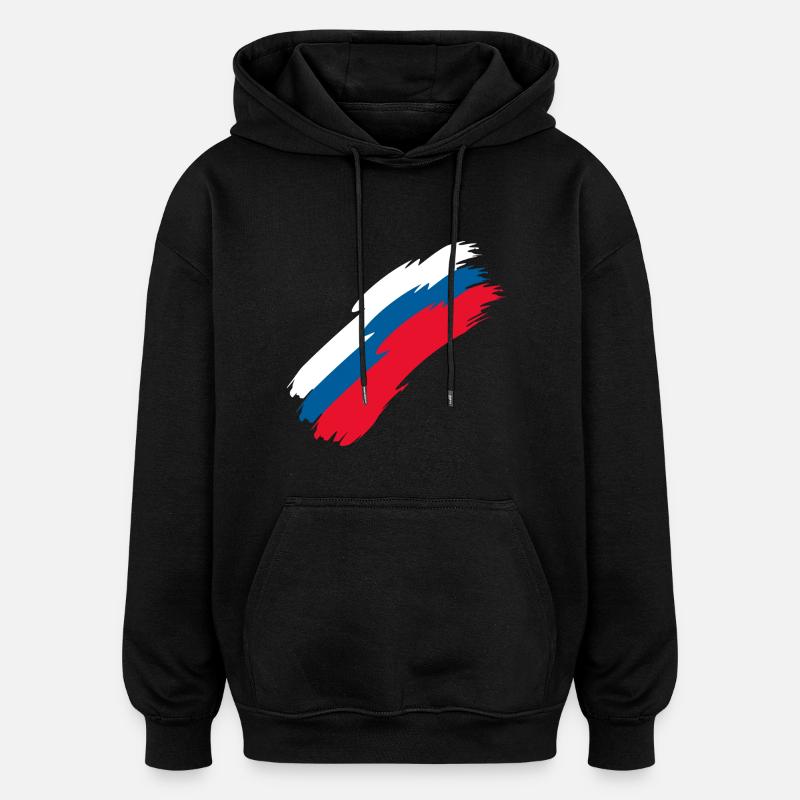 République tchèque - Sweat à capuche oversize unisexe - noir