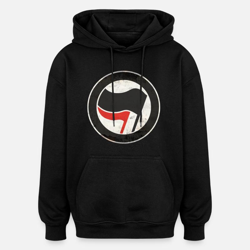 ANTIFA - Oversized Unisex Hoodie - black