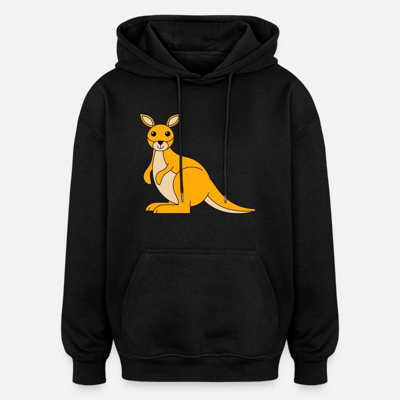 wallaby - Sweat à capuche oversize unisexe - noir