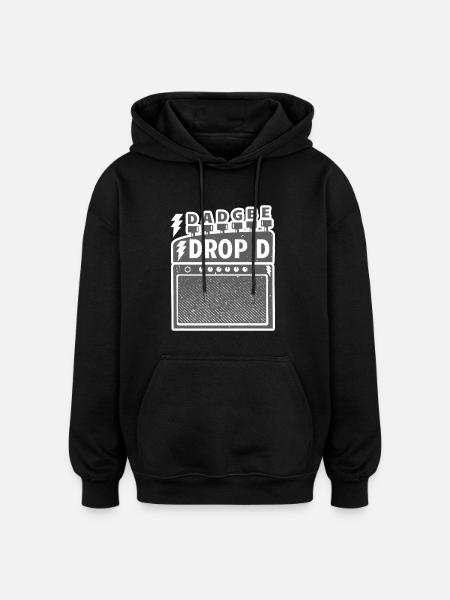 Drop D guitar tuning - Oversized Unisex Hoodie - black