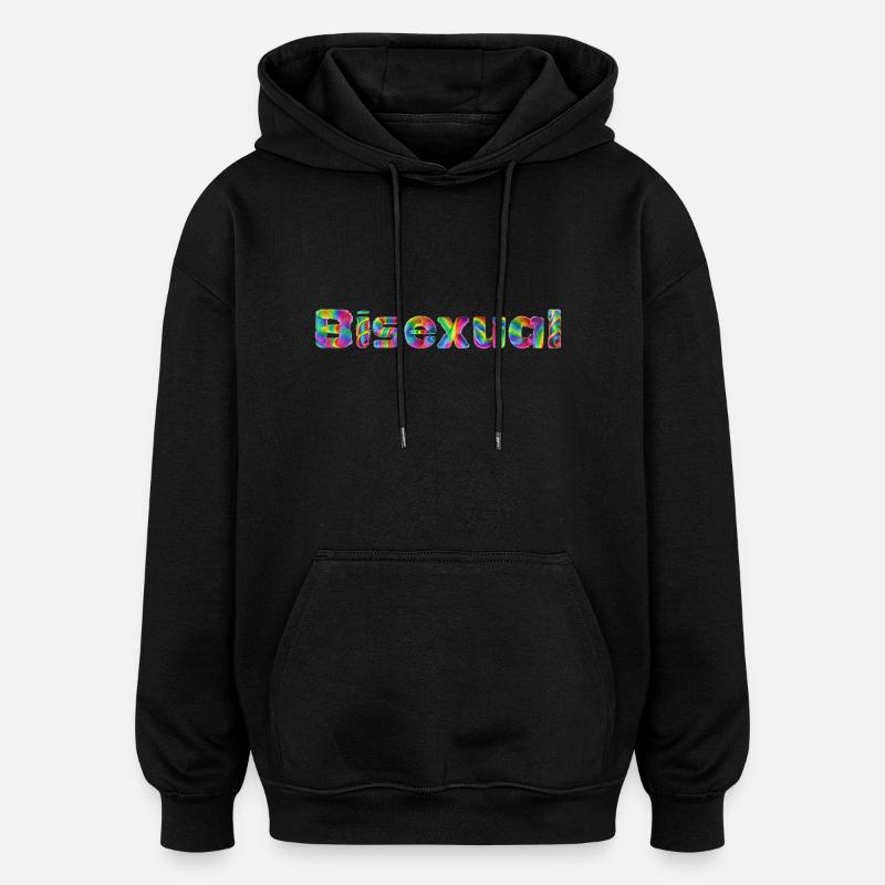 Bisexuel - Sweat à capuche oversize unisexe - noir