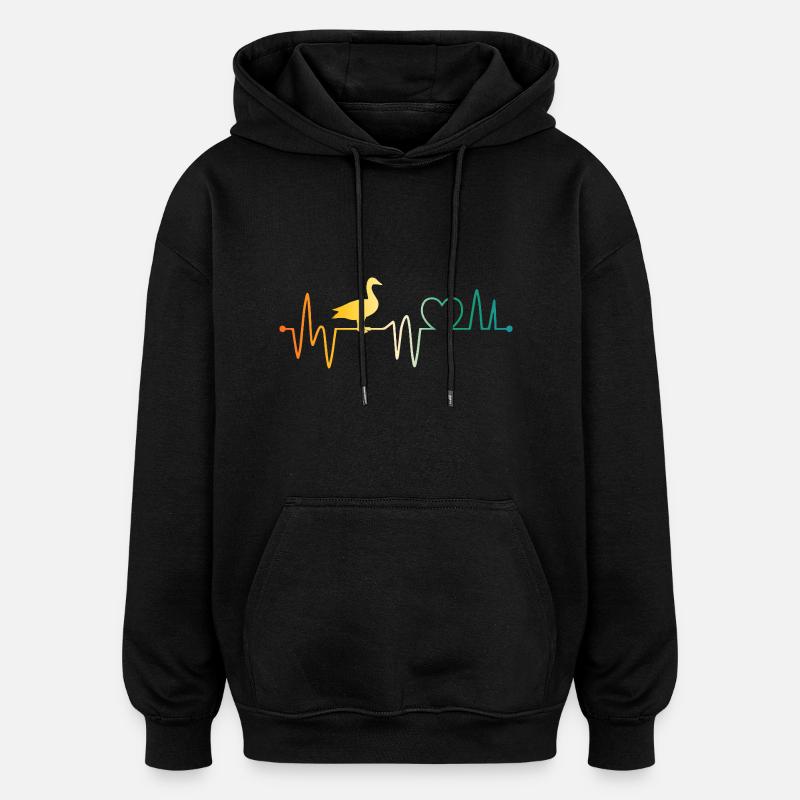 Canards - Sweat à capuche oversize unisexe - noir