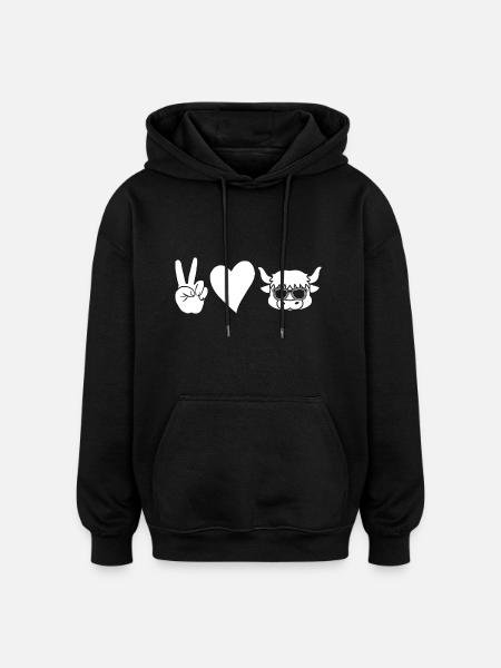 Buffalo Cattle Oxen - Oversized Unisex Hoodie - black