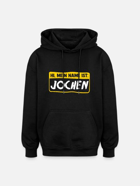 Jochen - Sweat à capuche oversize unisexe - noir