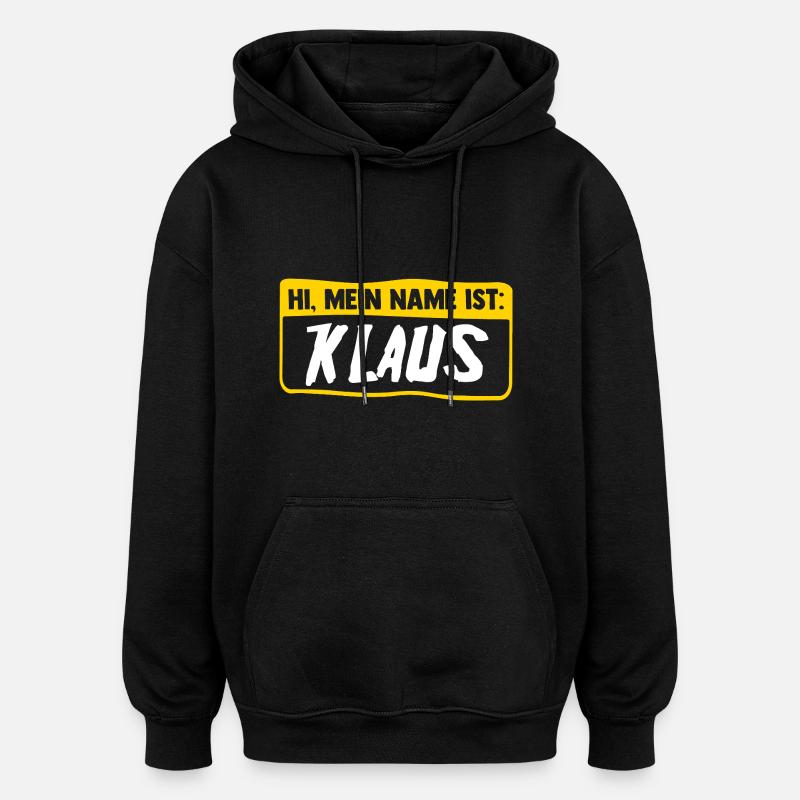 Klaus - Oversized Unisex Hoodie - black