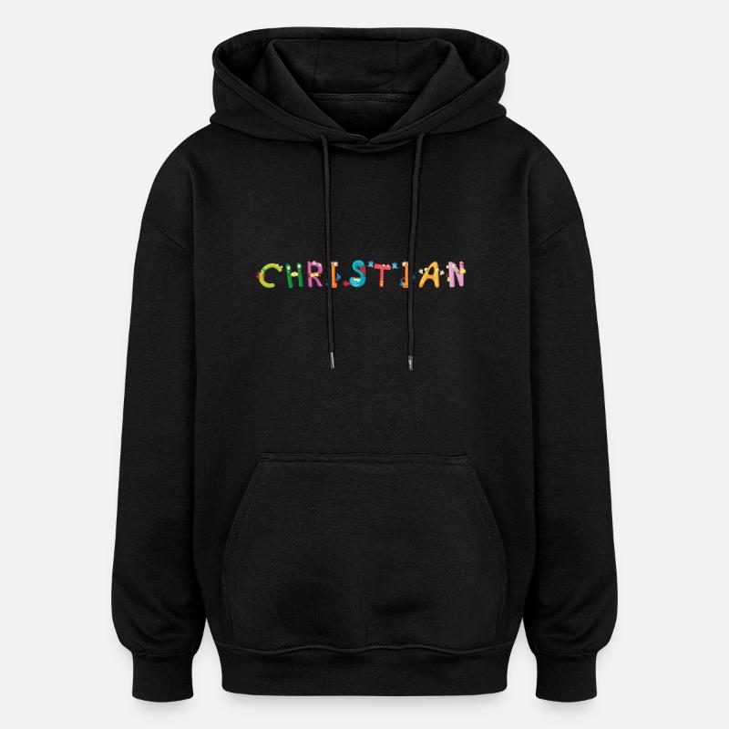 Christian - Oversized Unisex Hoodie - Schwarz