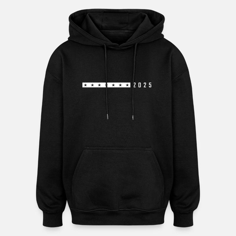 Élément de symbole 2025 - Sweat à capuche oversize unisexe - noir