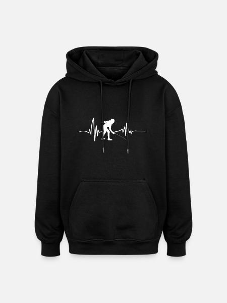 Fencing Heartbeat Fencing - Oversized Unisex Hoodie - black