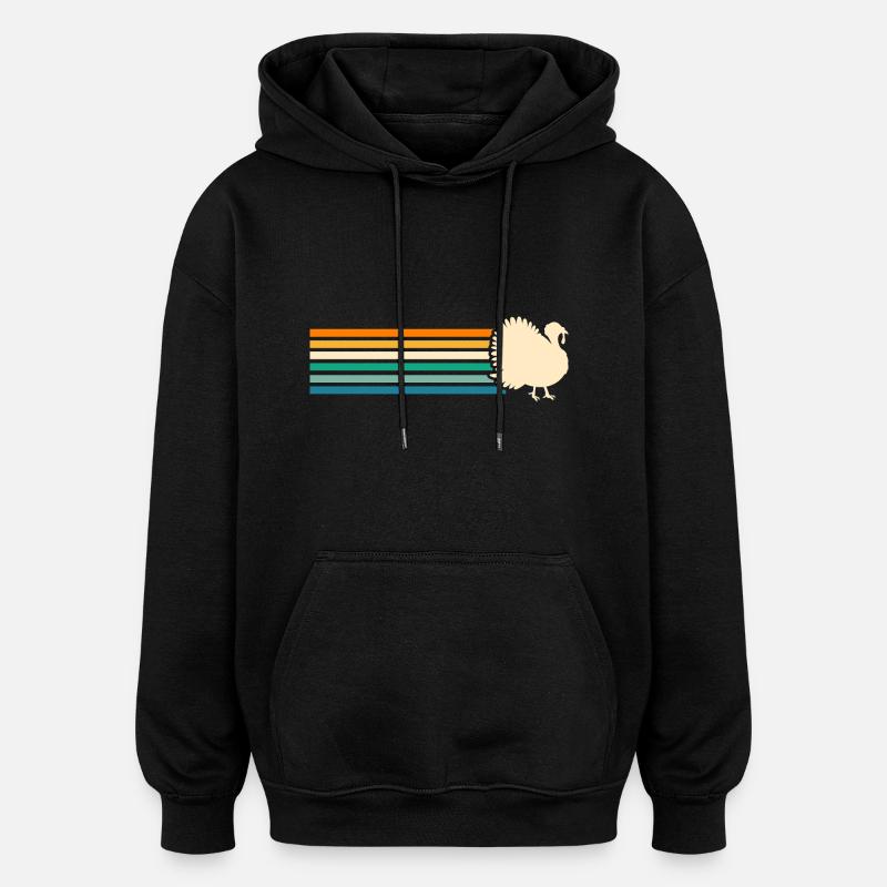 Poulets Coq Dinde - Sweat à capuche oversize unisexe - noir