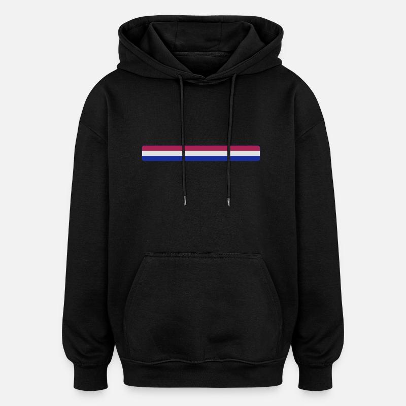 Pays-Bas - Sweat à capuche oversize unisexe - noir